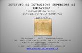 ISTITUTO di ISTRUZIONE SUPERIORE di CHIAVENNA LEONARDO DA VINCI PIANO DELLOFFERTA FORMATIVA 2013/2014 Via Bottonera, 21 23022 - CHIAVENNA (Sondrio) Tel.