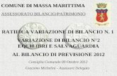 1 COMUNE DI MASSA MARITTIMA RATIFICA VARIAZIONE DI BILANCIO N. 1 VARIAZIONE DI BILANCIO N°2 EQUILIBRI E SALVAGUARDIA AL BILANCIO DI PREVISIONE 2012 ASSESSORATO.
