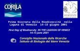 Consiglio Nazionale delle Ricerche Istituto di Biologia del Mare Venezia Prima Giornata della Biodiversità nella Laguna di Venezia 14-15 giugno 2001 First.