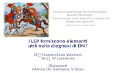I LEP forniscono elementi utili nella diagnosi di DN? Si Massimiliano Valeriani No M Lacerenza Discussant Marina De Tommaso, V Rizzo Incontro Nazionale.
