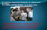 IV° CIRCOLO DIDATTICO STATALE M. VIRGILLITO PATERNO D. S. PROF. FILIPPO MOTTA A. S. 2012 / 2013 PROGETTO COMENIUS: ESPERIMENTO: FORZA FISICA ovvero mostrare.