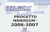 1 PROGETTO NANOGUM ® 2006-2007 ARTICOLI TECNICI IN GOMMA ELASTOMERI AD ALTA TECNOLOGIA RIVESTIMENTO CILINDRI.