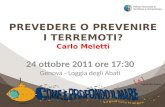 24 ottobre 2011 ore 17:30 Genova - Loggia degli Abati.