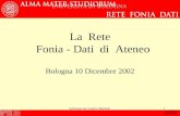 Realizzato da Valerio Mattioli1 La Rete Fonia - Dati di Ateneo Bologna 10 Dicembre 2002.