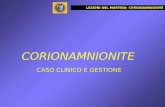 CORIONAMNIONITE CASO CLINICO E GESTIONE LEZIONI DEL MARTEDI: CORIONAMNIONITE.