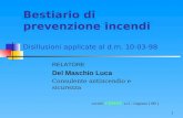 1 Bestiario di prevenzione incendi Disillusioni applicate al d.m. 10-03-98 società conor s.r.l - Legnano ( MI ) RELATORE Del Maschio Luca Consulente antincendio.