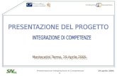 29 aprile 2005 Presentazione Integrazione di Competenze 1.
