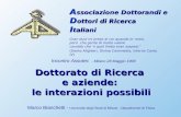 Dottorato di Ricerca e aziende: le interazioni possibili Marco Bianchetti - Università degli Studi di Milano - Dipartimento di Fisica A ssociazione Dottorandi.