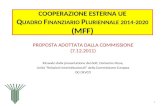 COOPERAZIONE ESTERNA UE Q UADRO F INANZIARIO P LURIENNALE 2014-2020 (MFF) PROPOSTA ADOTTATA DALLA COMMISSIONE (7.12.2011) Ricavato dalla presentazione.