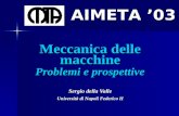 Meccanica delle macchine Problemi e prospettive Sergio della Valle Università di Napoli Federico II AIMETA 03.