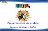 1 Presentazione Aziendale Monza 8 Marzo 2006. 2 Digital Chocolate – In breve Publisher di giochi Java scaricabili della migliore qualità per telefoni.
