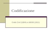 Codificazione Code Civil (1804) e ABGB (1811). Contrapposizione tra giusnaturalismo e positivismo È diritto unicamente il diritto positivo Assoluto primato.