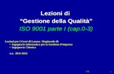 GQ 1 Lezioni di Gestione della Qualità ISO 9001 parte I (cap.0-3) Lezioni per i Corsi di Laurea Magistrale di: Ingegneria Informatica per la Gestione dImpresa.