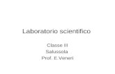 Laboratorio scientifico Classe III Salussola Prof. E.Veneri.