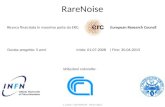 RareNoise Ricerca finanziata in massima parte da ERC: Durata progetto: 5 anniInizio: 01.07.2008 | Fine: 30.06.2013 Istituzioni coinvolte: European Research.