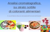 1 Analisi cromatografica su strato sottile di coloranti alimentari A cura di Federico Rusconi, dottorando dell'Università dell'Insubria.