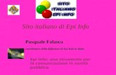 Sito italiano di Epi Info Pasquale Falasca coordinatore della diffusione di Epi Info in Italia Epi Info: uno strumento per la comunicazione in sanit  pubblica