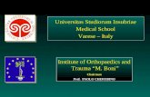 Universitas Studiorum Insubriae Medical School Varese – Italy Institute of Orthopaedics and Trauma M. Boni Trauma M. BoniChairman Prof. PAOLO CHERUBINO.
