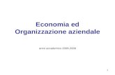 1 Economia ed Organizzazione aziendale anno accademico 2008-2009.