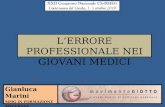 Gianluca Marini MMG IN FORMAZIONE MACERATA LERRORE PROFESSIONALE NEI GIOVANI MEDICI.