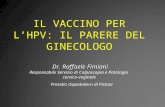 IL VACCINO PER LHPV: IL PARERE DEL GINECOLOGO Dr. Raffaele Fimiani Dr. Raffaele Fimiani Responsabile Servizio di Colposcopia e Patologia cervico-vaginale.