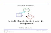 Emanuele Borgonovo 1 Metodi Quantitativi per il Management Emanuele Borgonovo Metodi Quantitativi per il Management Prima Edizione Decision Market Return.