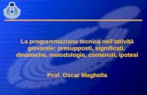 La programmazione tecnica nellattività giovanile: presupposti, significati, dinamiche, metodologie, contenuti, ipotesi Prof. Oscar Maghella.