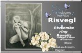 Risvegli Sincro Disegni e testo di Gabriella Remembering Reveils F. Papetti Petit Fleurs Italian-French-English.