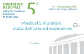 Medical Simulation: stato dellarte ed esperienze L. Langella.