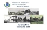 Comune di Novedrate Provincia di Como Assessorato al Bilancio RENDICONTO ESERCIZIO 2011.