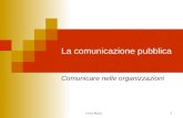 Cinzia Massa 1 La comunicazione pubblica Comunicare nelle organizzazioni.