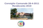 Consiglio Comunale 28-4-2011 Rendiconto 2010. Bilanci 2007-2010.