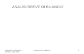 FINANZA AZIENDALE CORSO 2005-2006 GIUSEPPE FRISELLA1 ANALISI BREVE DI BILANCIO.