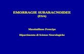 EMORRAGIE SUBARACNOIDEE (ESA) Massimiliano Prencipe Dipartimento di Scienze Neurologiche.