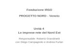 Fondazione IRSO PROGETTO NORD - Veneto Unità 4 Le imprese-rete del Nord Est Responsabile: Roberto Grandinetti con Diego Campagnolo e Andrea Furlan.