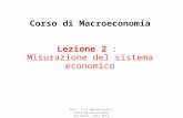 Corso di Macroeconomia Lezione 2 : Misurazione del sistema economico Dott. Vito Amendolagine, Corso Macroeconomia, Brindisi, 2012-2013.
