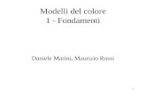 1 Daniele Marini, Maurizio Rossi Modelli del colore 1 - Fondamenti.