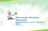 Microsoft Partner Network Nuovo assetto, nuove regole del gioco 15 Dicembre 2010 Saverio Micara Maddalena Pulpo.
