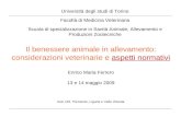 Il benessere animale in allevamento: considerazioni veterinarie e aspetti normativi Enrico Maria Ferrero 13 e 14 maggio 2009 Asti, IZS Piemonte, Liguria.