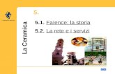 La Ceramica 5.1. Faïence: la storiaFaïence: la storia 5.2. La rete e i serviziLa rete e i servizi 5.