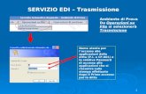 1 SERVIZIO EDI – Trasmissione Ambiente di Prova Da Operazioni su File si selezionerà Trasmissione Nome utente per laccesso alle applicazioni della ditta.