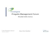 Progetto Management Forum Risultati della ricerca.