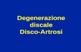 Degenerazione discale Disco-Artrosi. Degenerazione del disco (perdita del suo contenuto dacqua) Disco giovane Disco di 75 anni