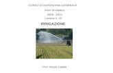 CORSO DI AGRONOMIA GENERALE Anno Scolastico 2009 - 2010 Prof. Nicola Calella Lezione n. 22 IRRIGAZIONE.