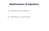 Realizzazione di impedenze 1)Impedenze distribuite 2)Impedenze concentrate.