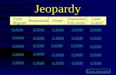1 Jeopardy Verbi Regolari PreposizioniEssere Espressioni Con Avere Come si dice? Q $100 Q $200 Q $300 Q $400 Q $500 Q $100 Q $200 Q $300 Q $400 Q $500.