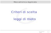 Ing Gabriele Canini Meccatronica Applicata Criteri di scelta leggi di moto.