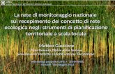 La rete di monitoraggio nazionale sul recepimento del concetto di rete ecologica negli strumenti di pianificazione territoriale a scala locale Matteo Guccione.