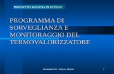 Ecosistemi S.r.l. - Dott. A. Oliveto1 PROGRAMMA DI SORVEGLIANZA E MONITORAGGIO DEL TERMOVALORIZZATORE PROGETTO AGENDA 21 SCUOLE.