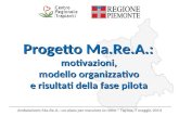 Progetto Ma.Re.A.: motivazioni, modello organizzativo e risultati della fase pilota Ambulatorio Ma.Re.A.: un aiuto per tracciare la rotta – Torino, 7 maggio.
